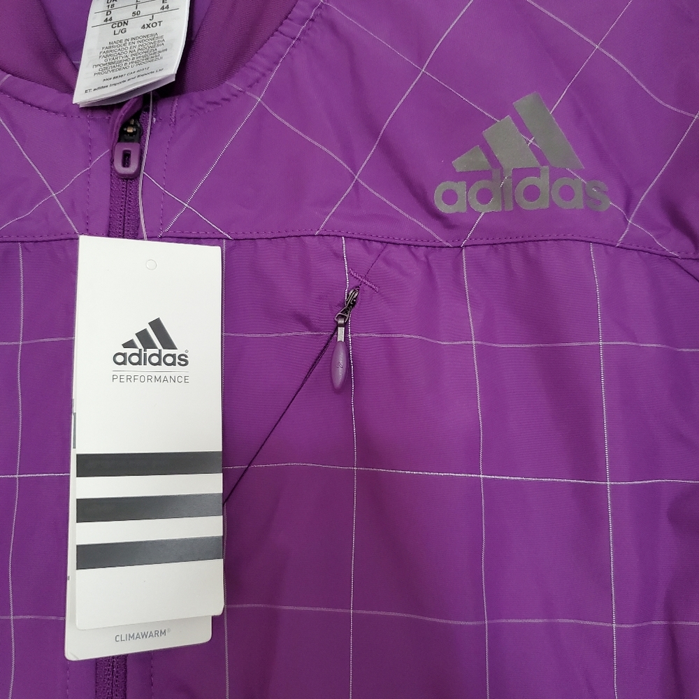 NWT Adidas Women's Smarter Running Jacket sz L - Picture 3 of 6